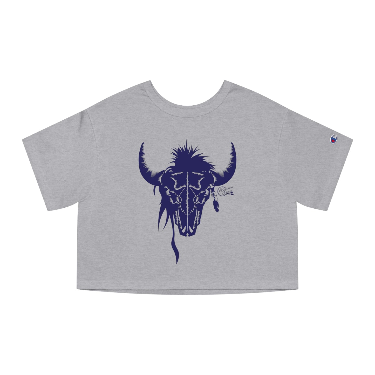 BuckShot Buffalo Champion Women's Heritage Cropped T-Shirt