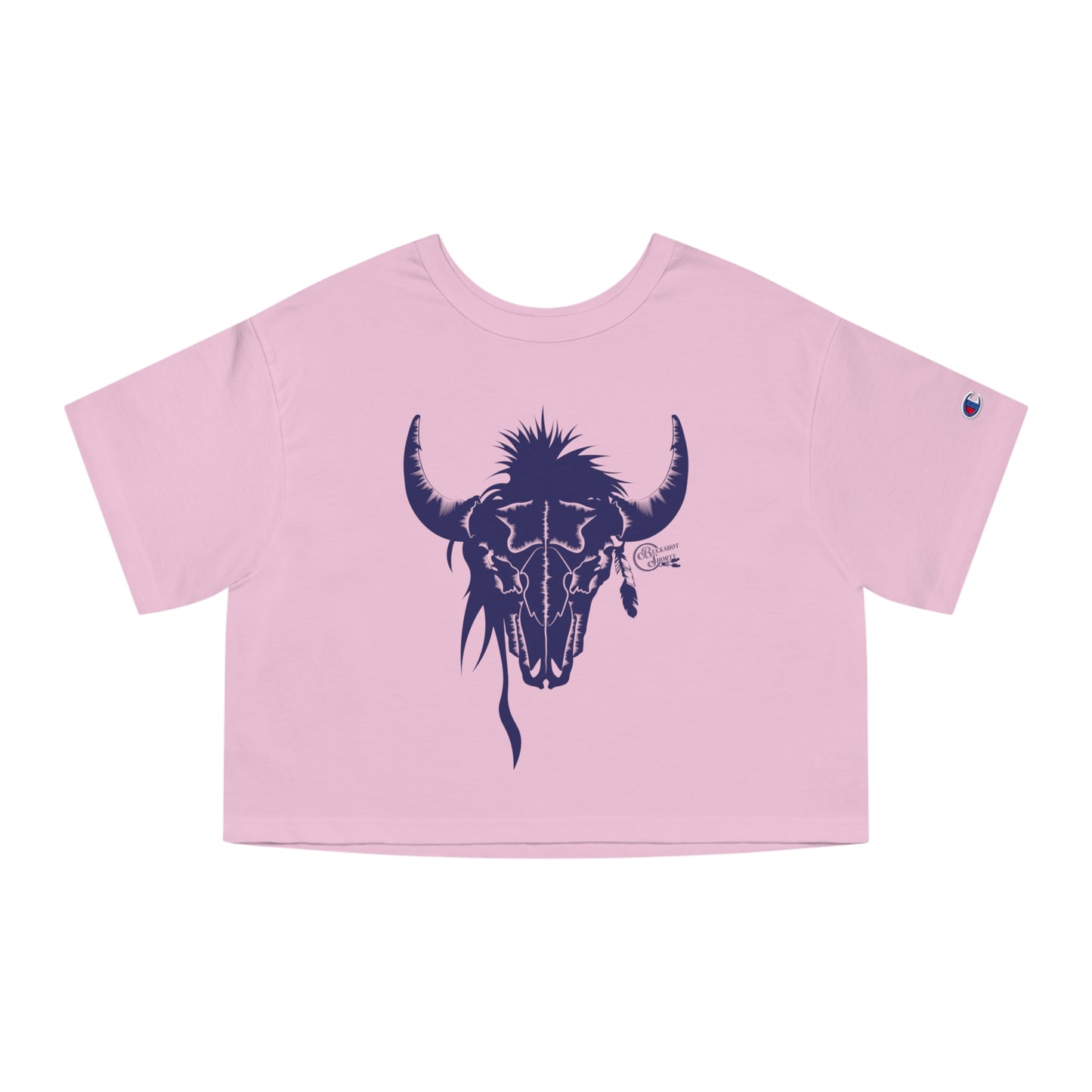 BuckShot Buffalo Champion Women's Heritage Cropped T-Shirt