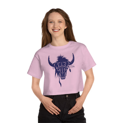 BuckShot Buffalo Champion Women's Heritage Cropped T-Shirt