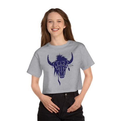 BuckShot Buffalo Champion Women's Heritage Cropped T-Shirt